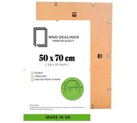 MND Dealings Minimalist 50 x 70 cm Size Clip Picture Frame - Frameless Display with Clear HD Styrene Strong Spring Metal Clips - Ideal for Posters, Certificates, and Artwork - Lightweight Design