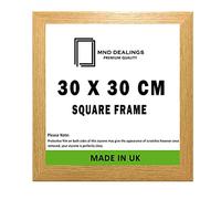 MND Dealings ® Modern Square 30 X 30 Cm Poster Photo Frames Wall Hanging or Tables Table Top with Backboard & Styrene Perfect for Your Wall Gallery or Living Room (30 x 30 cm, Oak)