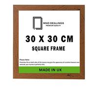 MND Dealings ® Modern Square 30 x 30 cm Poster Photo Frames Wall Hanging or Tables Table Top with Styrene Backboard & Styrene Perfect for Your Wall Gallery or Living Room (30 x 30 cm, Walnut)