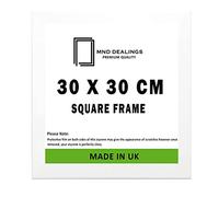 MND Dealings ® Modern Square Poster Photo Frames For Photos Wall Hanging or Tables Table Top with Backboard & Styrene Perfect for Your Wall Gallery or Living Room (30 x 30 cm, White)