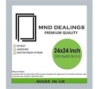 MND Dealings | Modern Wall Gallery Frame (60 x 60 CM) Perfect for Art, Home & Office Décor, MDF Wood, Ready for Display in Any Space [ Silver ]