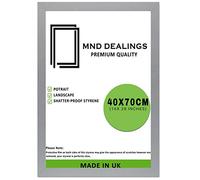 MND Dealings New Lifestyle Silver 40x70cm Poster Frame - MDF Wood and Polished Perspex-Handcrafted for Gallery Family PhotoPortrait Anniversary/Birthday/Wedding/Gifting (Silver)