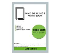 MND Dealings New Lifestyle Silver 50x65cm Poster Frame - MDF Wood and Polished Perspex-Handcrafted for Gallery Family PhotoPortrait Anniversary/Birthday/Wedding/Gifting (Silver)