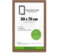 MND Dealings New Modern Eton Wood 50 x 70 cm poster picture frame Display | 20 x 28 inches |Perfect For Wall Gallery ,Living room & Wall Hanging Mount Poster With Shatter Proof Perspex Sheets -Walnut