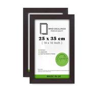 MND Dealings pack of 2 Flat Style 14x10 Inch Picture Frame - Solid (25 x 35 CM) Eton Wood Frame- for Homes/Offices Décor 0' 10" x 1' 2" - [ Mahogany ]
