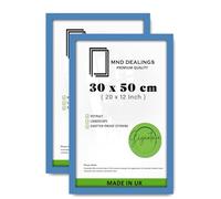 MND Dealings pack of 2 Luxurious Flat Style Blue 20" x 12" Picture Frame | MDF Wood Frame |(30 x 50 CM) Frame [ Blue ]
