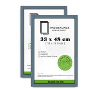 MND Dealings pack of 2 Wood Finish Poster Frame (33 x 48 CM) MDF Picture Frame for Wall Décor, Home & Office Interiors, Classic Design with Elegant Texture [ Dark Grey ]