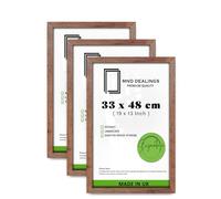 MND Dealings pack of 3 Eton Wood Finish Poster Frame (33 x 48 CM) MDF Frame for Art, Home & Office Wall Gallery Display, Elegant Engineered Wood with Smooth Finish [ Rustic ]