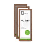 MND Dealings pack of 3 MDF Picture Frame (60 x 30 CM) 600 x 300 mm Perfect for Art, Certificates & Wall Gallery, Ideal for Home, Sturdy MDF Wood Finish with Hanging Hooks [ Walnut ]