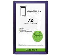 MND Dealings Premium A2 Picture Frame - Stylish MDF Wood Design for Posters, Prints & Certificates | Durable Finish | Ideal for Modern Home, Office & Art Display Walls - (Purple)