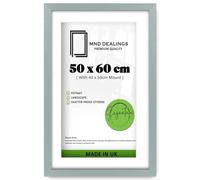 MND Dealings | Premium Medium (50 x 60 cm) Silver Poster Frame with 50 x 40 cm White Mount MDF Wood Finish |Frame for Family photo & Gift [ Silver ]
