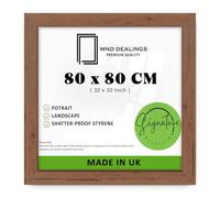 MND Dealings | Professional (80 x 80 CM) Poster Frame Walnut |Clear Perspex | 800 x 800 mm for Landscape/Portrait Orientation |Wall Décor 80 x 80 cm - [ Walnut ]