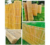 MND Dealings® Quality Bamboo Natural Peeled Reed Fence Screening Roll Thread Stitching Roll Panel Best for Garden Outdoor Privacy, Borders Dividers Screening Walls Sun/Wind Protection (1.5x4m)