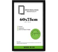 MND Dealings Signature Collection Large Black Image Print Size Fit 60x75 MDF Poster Frame | MDF Wood Finish Clear HD Styrene| 600 × 750 mm|for Wall Hanging in Homes or Offices-24 × 30 inch-(Black)