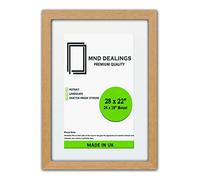 MND Dealings | Signature Oak Frame Collection (71.12 x 55.88 cm) Poster Frame | MDF Wood Finish with 60.96 x 45.72 cm White Mount Perfect for Homes/Offices [ Oak ]