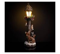 MND Dealings Stunning Christmas Cottage Light Up Woodland Lamp Post Charming Woodland Scene Perfect For Holiday Parties Christmas Decoration Outdoor/Indoor Ornament