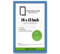 MND Dealings | Stunning MDF Poster/Photo 18 x 13 Inch Blue Frame |Solid Engineered Wood Crystal Clear HD Perspex | Wall Gallery Décor (45.72 x 33.02 CM) - [ Blue ]