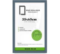 MND Dealings Stylish MDF Wooden Frame 35x65 Cm | Wide Black Poster Frame with Clear Acrylic Front | Great for Jigsaw, Art Prints & Photo Display - (Dark Grey)