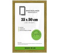 MND Dealings Vintage Inspired 35x50cm Shabby Chic Style Frame | Ornate Polcore Wall Frame | Classic Home Décor - (Gold)