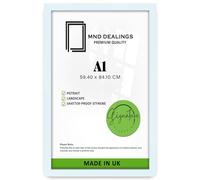 MND Dealings | White A1 (59.40 x 84.10 CM) Lifestyle Poster Frame - Handcrafted 33 Inch x 23 Inch Frame for Gallery Family Photo Anniversary/Birthday/Wedding/Gifting- [ White ]
