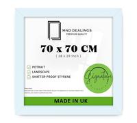 MND Dealings | Wood Finish Poster Frame (70 x 70 CM) MDF Picture Frame for Wall Décor, Home & Office Interiors, Classic Design with Elegant Texture [ White ]