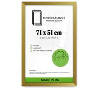 MND Dealings | Wood Finish Poster Frame (71 x 51 CM) MDF Wall Gallery Frame for Art, Home & Office, Perfect for Gift, Engineered Wood for Modern Interiors [ Gold ]