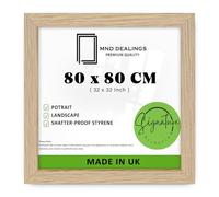 MND Dealings | Wood Finish Poster Frame (80 x 80 CM) MDF Picture Frame for Wall Décor, Home & Office Interiors, Classic Design with Elegant Texture [ Oak ]