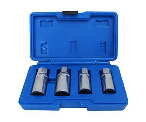 MNDPOAATY 1/2in Drive Socket Stud Screw Extractor Tool Set, 6 8 10 12mm Sleeve Remover Installer Kit with Hex Stud Design for Automotive Repair and Machinery Maintenance