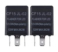MNDPOAATY 2 Pcs Turn Signal Relay, Universal Flasher Relay for LED Lights, Small Portable Solid State Relay with Long Service Life, Plug and Play Installation for Remote Control, Telemetry,