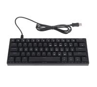 MNDPOAATY K101 RGB Backlit Mechanical Keyboard, 61 Keys Compact Gaming Keyboard with Blue Switches, Cool Lighting Effects and Side Light Strips for Home Office Use, Durable ABS Material and