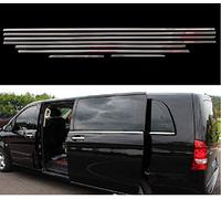 mne parts for mercedes Vito W447 V-class 2014+ extra long wheelbase double sliding door window strips stainless steel L3