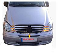 mne parts Mercedes Vito W 639 2004-2010 7 pcs Chrome Front Grill Trim Cover Set stainless steel