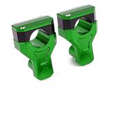 MNEUEQ Riser clamp CNC 22mm Motorcycle Mount Adapter Handlebar Riser Clamp for Kawasaki 7/8" Motorbike(Green)