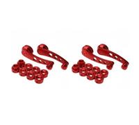 MNEVZX 1/2Set 2Pcs/Set Aluminum Alloy Universal Car Window Handle Winder Riser Replacement Red Blue Silver Black Power Window Switch Window Lift Cable(Red 2Set 4Pcs)