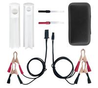 MNEVZX Fuel Injector Fuel System Tools Fuel Injector Flush Cleaner Wash Adapter Cleaning Tool With 2 Power Cable Nozzle Wash Set With Storage Box(6pcs with box)