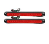 MNEVZX tailgate brake light 15 LED Brake Tail Light Rear Fit For Jeep Wrangler Fit For Nissan Pickup Car Truck SUV RV Universal(2pcs Red 3-PIN)