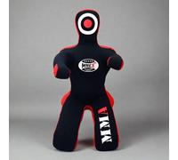 MNEX Pro Fighting MMA Grappling Dummy, Training Punching Bag, Blue and Black with Target, Martial Arts Practice Equipment Un-filled (Black, 6ft (72"))