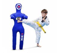 MNEX Pro Fighting Wrestling Dummy Grappling Dummy - 1.5m/152.4cm 1.8m/182.9cm Jujitsu BJJ Dummy MMA Pacifier Judo Karate Fighting Dummy Unfilled - Black 6ft/72"