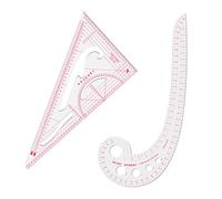 MNFPSJB 3PCS Sewing Ruler Set French Curve Metric Clear Plastic Dressmaking Pattern Flexible Quilting Beginners Tailors Designers DIY Clothing