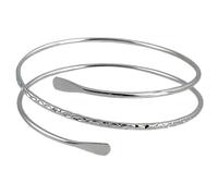 MNFPSJB Boho Upper Arm Cuff Bracelet Girls Adjustable Silver Wire Loop Punk Minimalist Fashionable Stainless Steel Jewelry Gifts