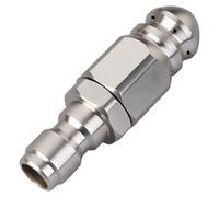 MNFPSJB Pressure Washer Sewer Jetter Nozzle, Stainless Steel 5000 PSI Drain Cleaning Nozzle, 1/4" Quick Connector, 1 Front 6 Rear Jet Holes for Pipe Dredging