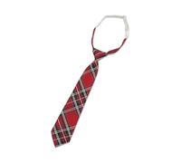 MNFPSJB Red Tartan Tie for Burns Night, Traditional Scottish Heritage Necktie, Classic Plaid Tie for Burns Supper Ceilidh Formal Events, Unisex Adult Long Fancy Dress Accessory