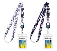 MNGARISTA Cruise Lanyards, Adjustable Lanyard with Retractable Reel, Waterproof ID Badge Holder for All Cruises Ships Key Cards, 2pack