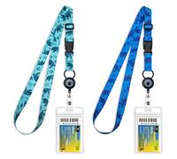MNGARISTA Cruise Lanyards, Adjustable Lanyard with Retractable Reel, Waterproof ID Badge Holder for All Cruises Ships Key Cards, 2pack