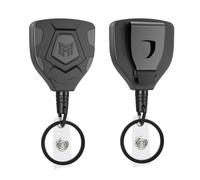 MNGARISTA Heavy Duty Retractable Keychain with Belt Clip, ID Badge Reel, Badge Holder with 31.5? Steel Cord and Key Ring, 9.0oz, 2-Pack