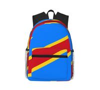 MNGBAN Flag of the Congo Print Casual Backpack Lightweight Bag | Laptop College Outdoor Casual Daypack Travel Season Boys Girls Middle Further Studies