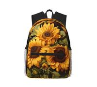MNGBAN with the yellow sunflower Print Casual Backpack Lightweight Bag | Laptop College Outdoor Casual Daypack Travel Season Boys Girls Middle Further Studies