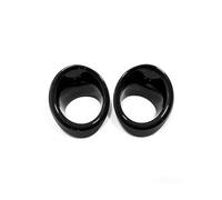 MNGNCBXWK For Civic 10th 2019 2020 ABS Chrome Front Foglight Strip Trims Fog Lamp Eyelid Eyebrow Frame Cover Sticker Car Accessories (Ring Black)