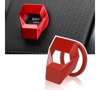 MNHCAC Car Engine Push to Start Button Cover, For Ford Everest Evos Excursion Expedition Car Engine Start Stop Button Cover Decorative, Flip-Top Design, red