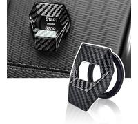 MNHCAC Car Engine Push to Start Button Cover, For Ford Everest Evos Excursion Expedition Car Engine Start Stop Button Cover Decorative, Flip-Top Design,Carbon fiber